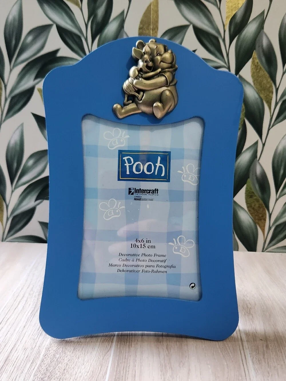 Vintage Disney Winnie the Pooh Blue Photo Frame 6.5x8.5
